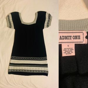 Black southwestern sweater dress